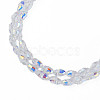 Electroplate Transparent Glass Beads Strands EGLA-N002-35-C07-3