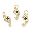 Brass Micro Pave Cubic Zirconia Pendants KK-P188-G-2