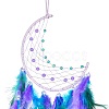 Iron Woven Web/Net with Feather Pendant Decorations AJEW-P097-06-2