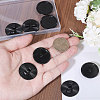 CHGCRAFT 8Pcs Alloy Blank Bolo Tie Round Slider Pack FIND-CA0009-18EB-3