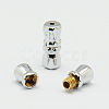 Brass Screw Clasps for Necklaces KK-F0255-P-1