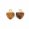 Natural Tiger Eye Charms G-N326-121-04-2