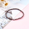 Electroplate Faceted Round Glass Beaded Bracelets BJEW-JB06125-6