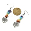 Natural & Synthetic Mixed Stone Chips Dangle Earrings EJEW-JE05390-04-2