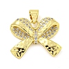 Brass Micro Pave Clear Cubic Zirconia Pendants FIND-Z044-05G-1