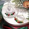 Christmas Brass Bell Wine Glass Charms AJEW-JO00257-2