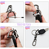 CHGCRAFT 4Pcs 2 Colors Zinc Alloy Push Gate Snap Keychain Clasp Findings FIND-CA0005-88-4