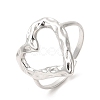 Non-Tarnish 201 Stainless Steel Open Cuff Ring RJEW-E063-51P-1