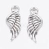 Tibetan Style Zinc Alloy Wing Pendants TIBEP-R334-382AS-RS-2