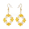 Bling Glass Beads Braided Dangle Earrings EJEW-JE04741-3