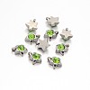 Faceted Star 304 Stainless Steel Grade A Rhinestone Charms RB-N040-01D-2