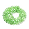 Electroplate Transparent Glass Beads Strands EGLA-A035-T4mm-A09-2