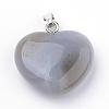 Natural Grey Agate Pendants G-S219-18F-2