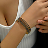 Real 18K Gold Plated Brass Multi Layer Wrap Bracelets RM1445-2-2