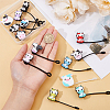 DICOSMETIC 14Pcs 14 Style Cow Theme Silicone Straw Cap AJEW-DC0001-46-3