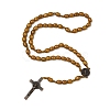 Alloy Religion Crucifix Cross Pendant Necklaces NJEW-E096-01R-01-1