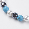 Synthetic Hematite Beads Stretch Bracelets BJEW-I241-26C-2