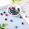 100Pcs 10 Colors Two Tone Opaque Resin Beads RESI-TA0001-45-12
