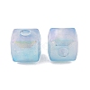 UV Plating Rainbow Iridescent Acrylic Beads PACR-C009-03B-2