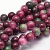 Dyed Natural Malaysia Jade Round Bead Strands G-L395-40-10mm-1