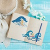 Summer Theme PET Hollow Out Drawing Painting Stencils DIY-WH0394-0294-7