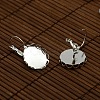 Brass Leverback Earrings Blank Base and Clear Domed Glass Covers DIY-X0156-S-4