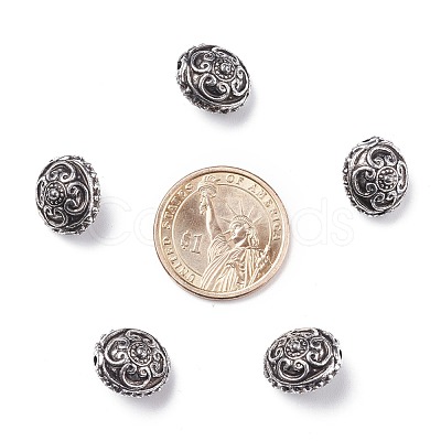 Flat Round Antique Acrylic Beads PACR-S206-10AS-1