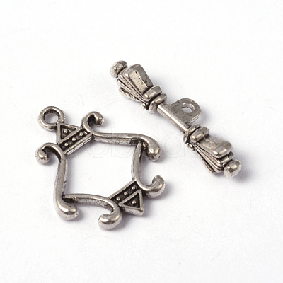 Tibetan Style Alloy Toggle Clasps X-LF5127Y-1