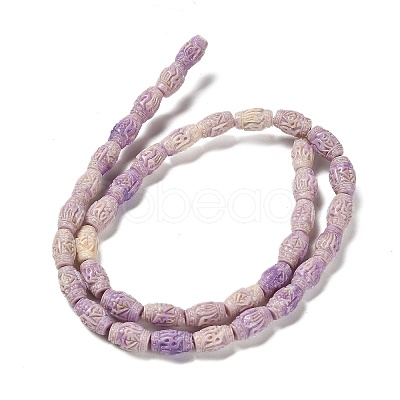 Synthetic Shell Dyed Carved Beads Strands SHEL-D081-04A-1