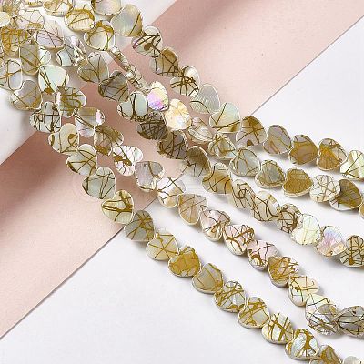 Drawbench Style Natural Freshwater Shell Beads Strands SHEL-F003-03-1