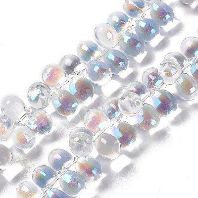 Electroplate Glass Beads Strands X-EGLA-L031-AB01-1