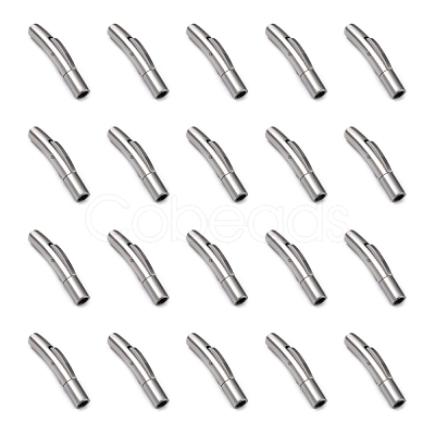 Tarnish Resistant Column 316 Surgical Stainless Steel Bayonet Clasps X-STAS-A021-3mm-1