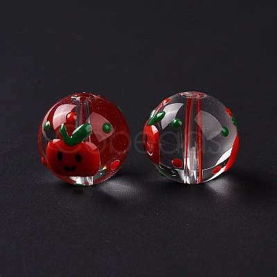 Transparent Glass Beads LAMP-B021-03B-15-1