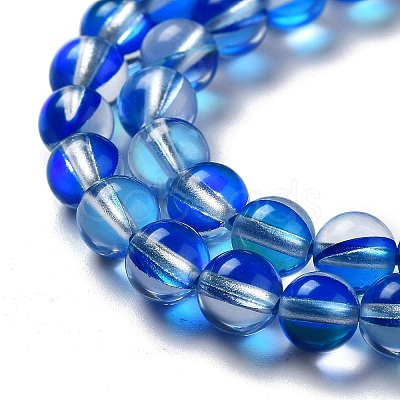 Synthetic Moonstone Beads Strands G-P528-J01-18-1