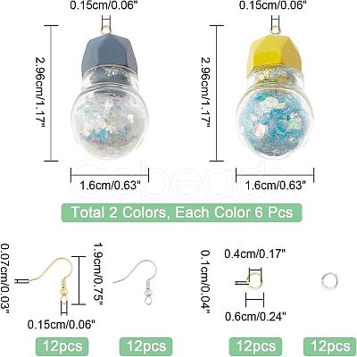 Nbeads DIY Resin Dangle Earring Making Kits DIY-NB0005-53-1