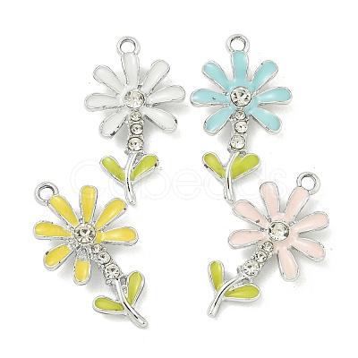 UV Plating Alloy Enamel Pendants FIND-M033-22P-1