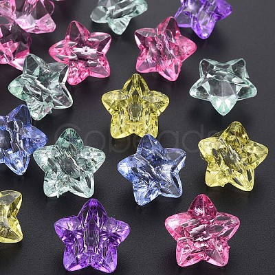 Transparent Acrylic Beads X-MACR-S373-76-B-1