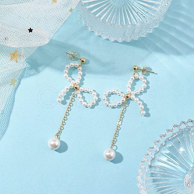 Pearl Pendants Earrings EJEW-TA00426-1