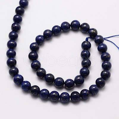 Grade A Natural Lapis Lazuli Round Bead Strands X-G-M264-13-1