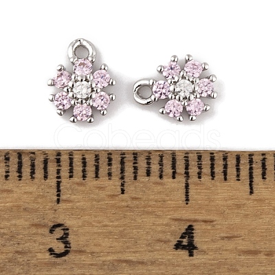 Brass Micro Pave Cubic Zirconia Charms KK-L212-17P-1