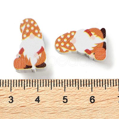 Printed Wood Beads WOOD-Z002-01G-1