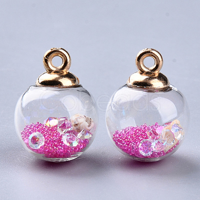 Transparent Glass Globe Pendants X-GLAA-S181-06-1