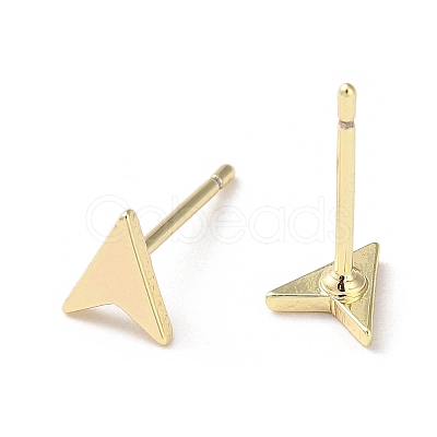 Brass Stud Earrings EJEW-E292-02G-1