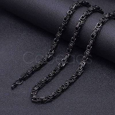 Titanium Steel Byzantine Chain Necklaces FS-WG56795-56-1