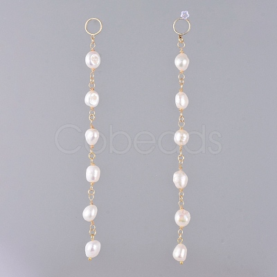 Natural Cultured Freshwater Pearl Dangle Earrings EJEW-JE03827-01-1