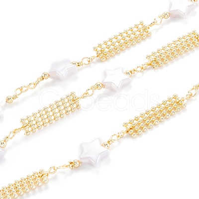 Handmade Brass Beaded Chain CHC-M021-28LG-1