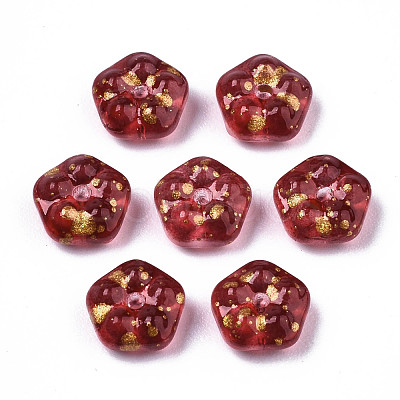 Spray Painted Glass Beads DGLA-R052-002-B05-1