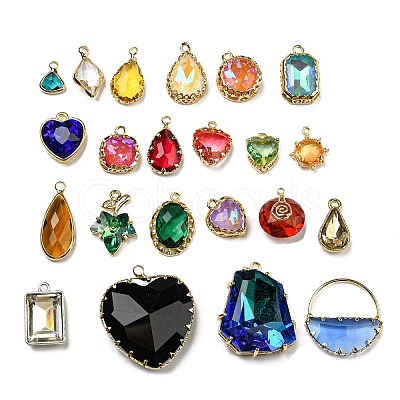 Glass Rhinestone Pendants GLAA-XCP0001-18-1