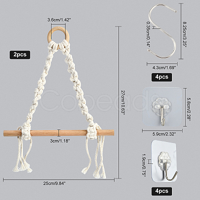 Nbeads 10Pcs Square Plastic Hook Hanger AJEW-NB0002-68-1