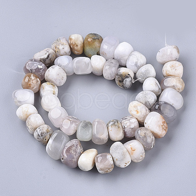 Natural White Agate Beads Strands X-G-S364-032-1